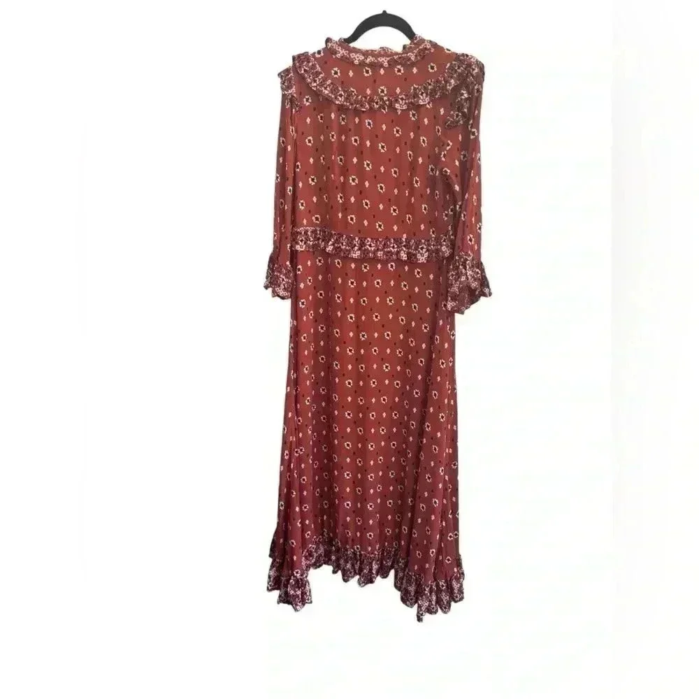 FREE PEOPLE CALICO SKIES MIDI DRESS